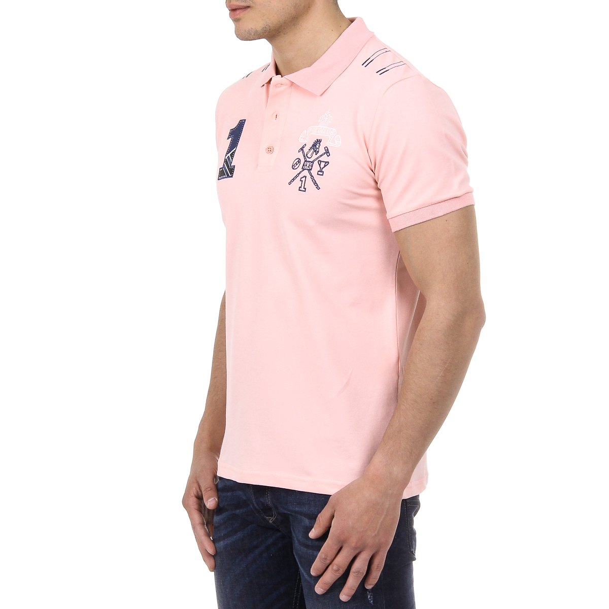 Polo Ufford & Suffolk Polo Club para hombre, manga corta, US008 ROSA