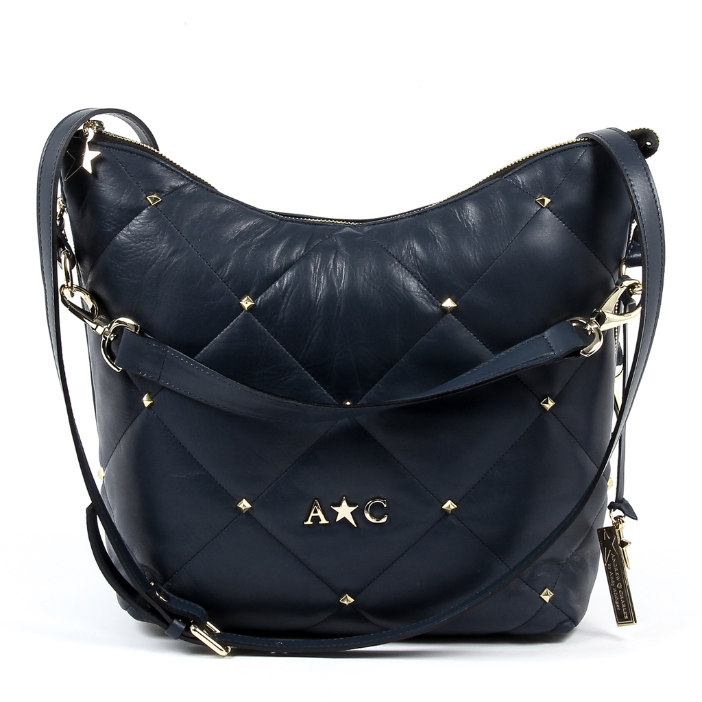 Bolso de mano para mujer Andrew Charles azul oscuro TESS