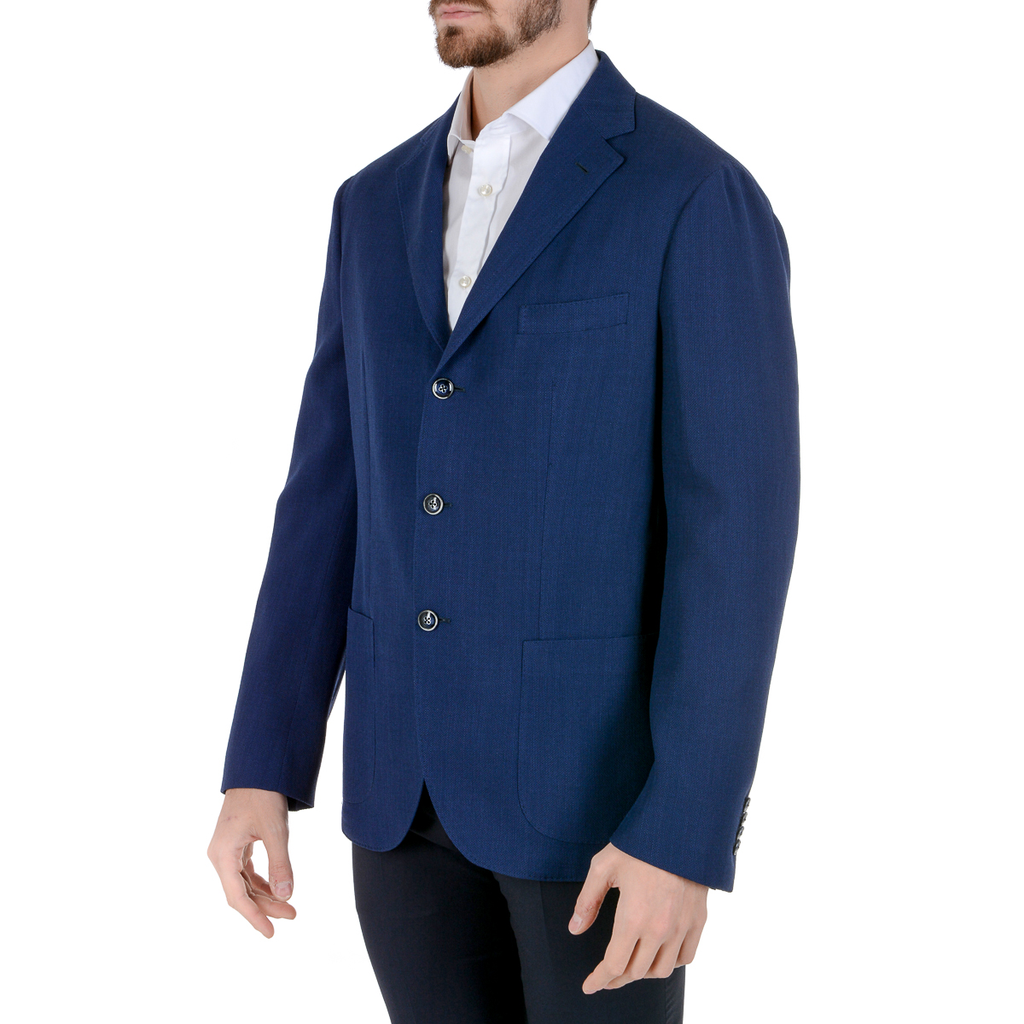 Chaqueta Barba Napoli para hombre de manga larga azul