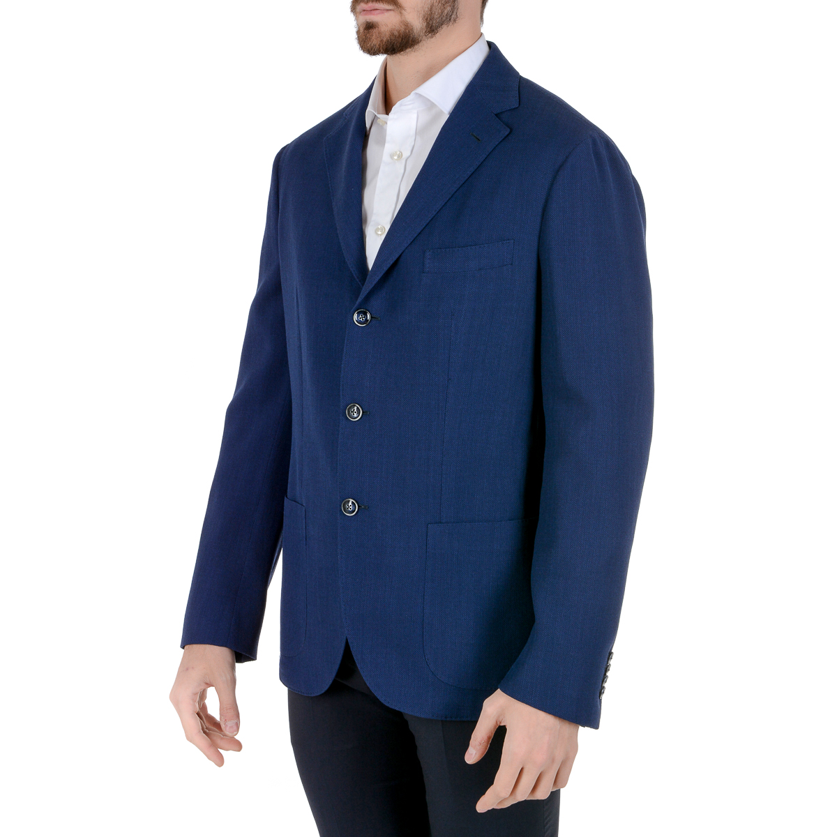 Chaqueta Barba Napoli para hombre de manga larga azul