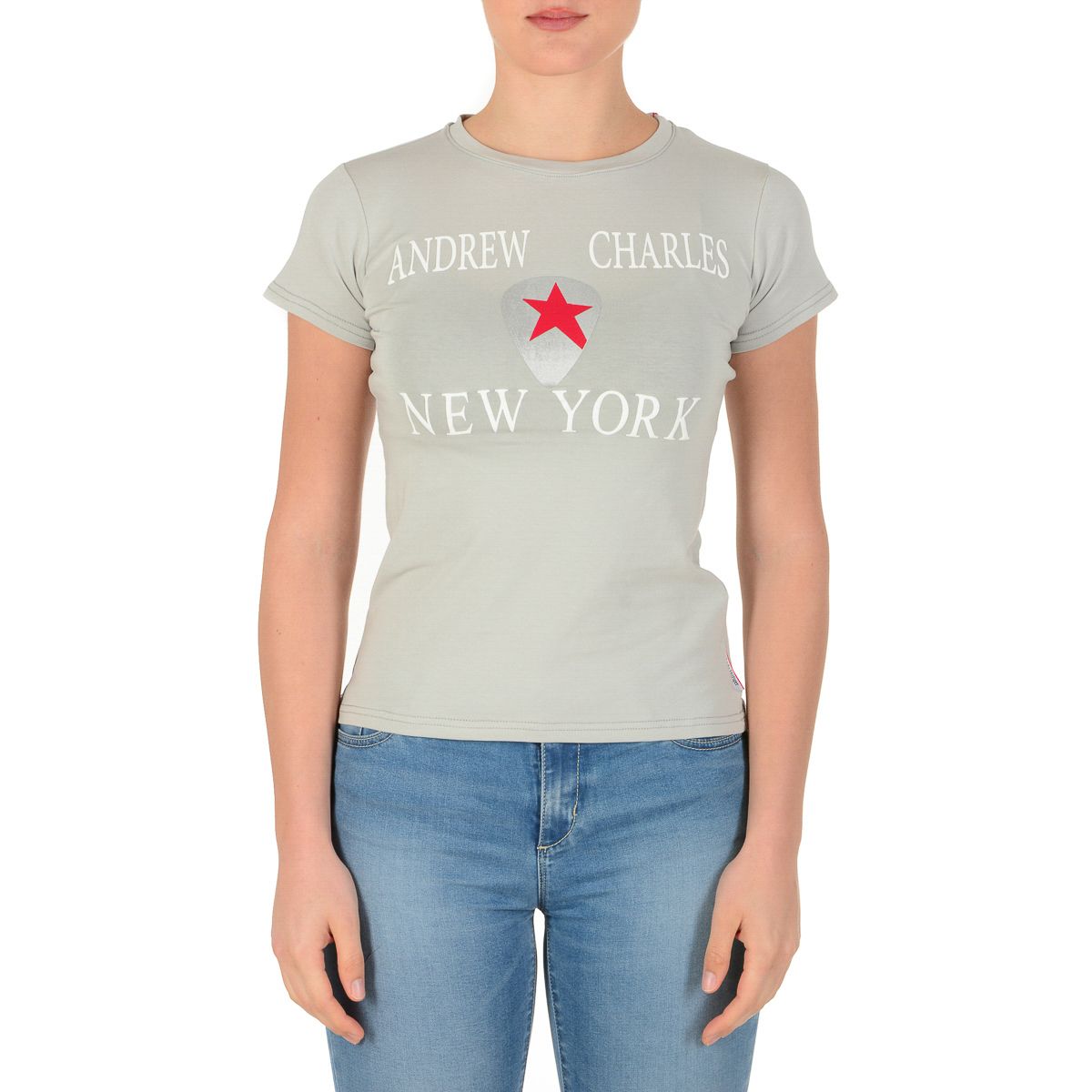 Camiseta para mujer Andrew Charles By Andy Hilfiger TS501 03 1002 TARANA GRIS CLARO S14