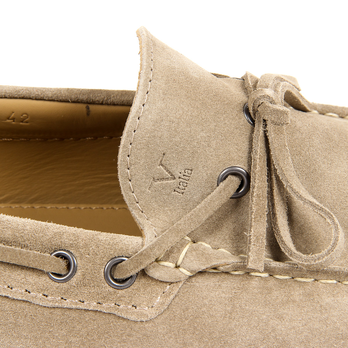 Mocasines V 1969 Italia para hombre color topo ADAM