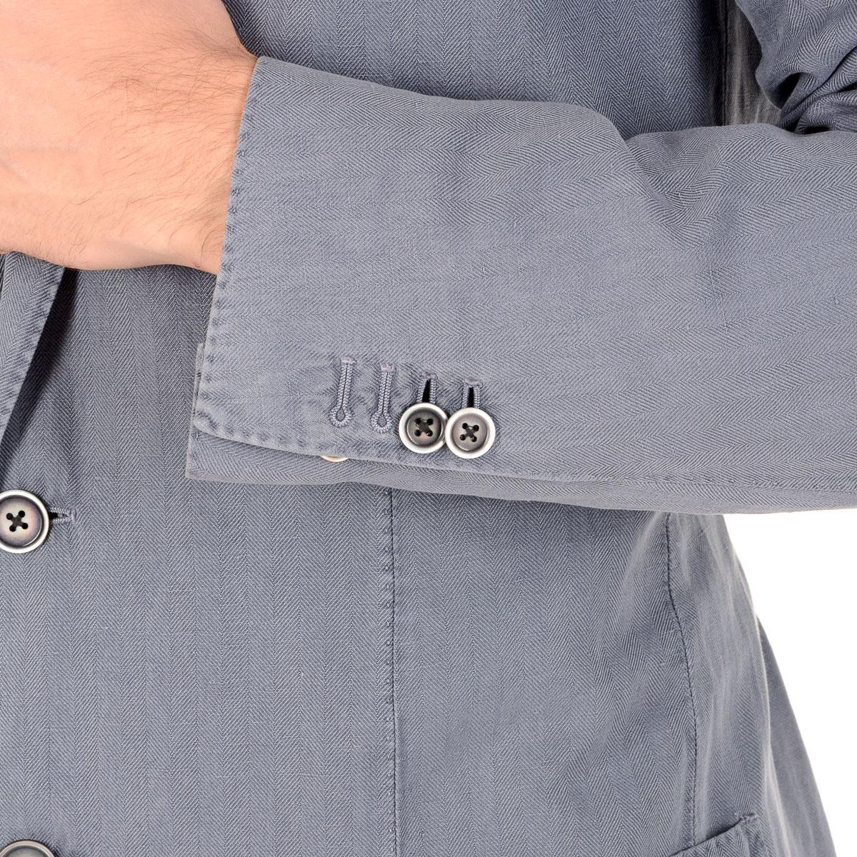 Corneliani Mens Jacket Long Sleeves Light Blue