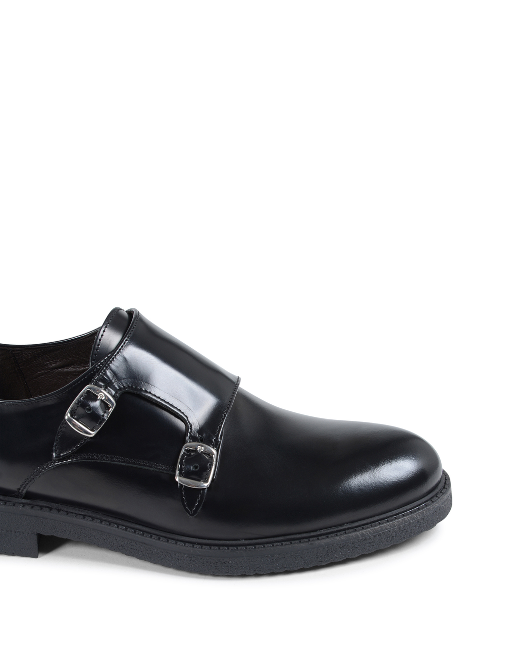 19V69 Italia - Zapato de hombre con doble hebilla, color negro, 1210 G, ABRASIVATO NERO
