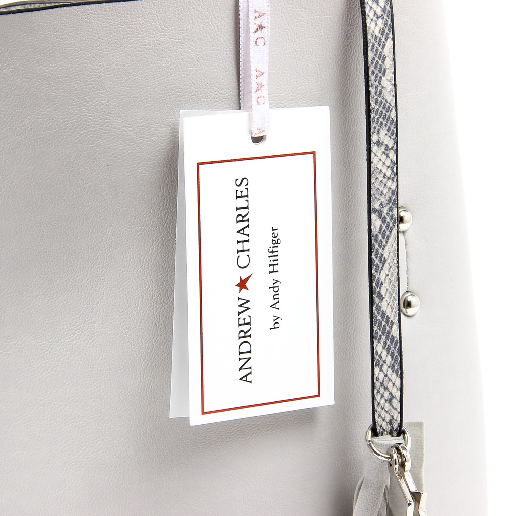 Andrew Charles Womens Handbag Light Grey JANE