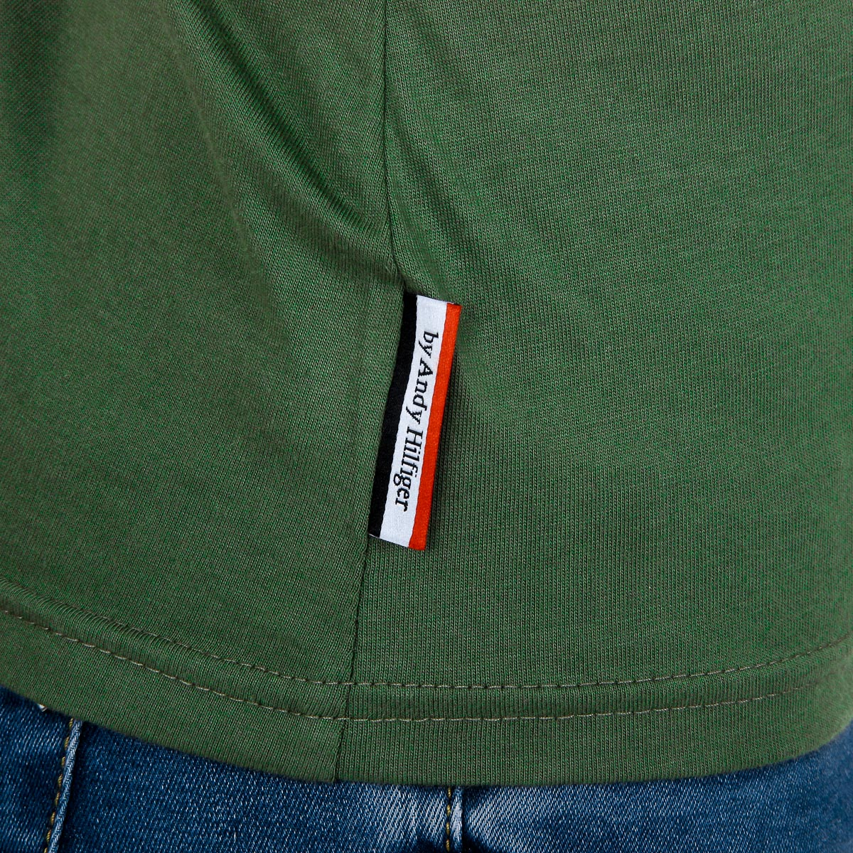 Camiseta Andrew Charles para mujer, manga corta, cuello redondo, verde TARANA