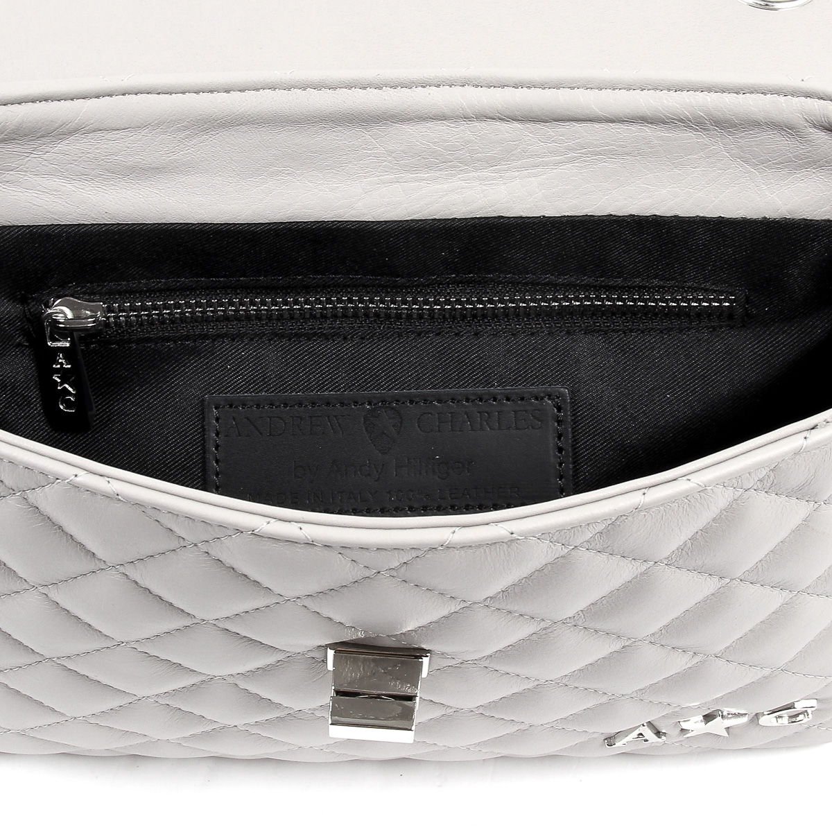 Andrew Charles Womens Handbag Grey AZALEA