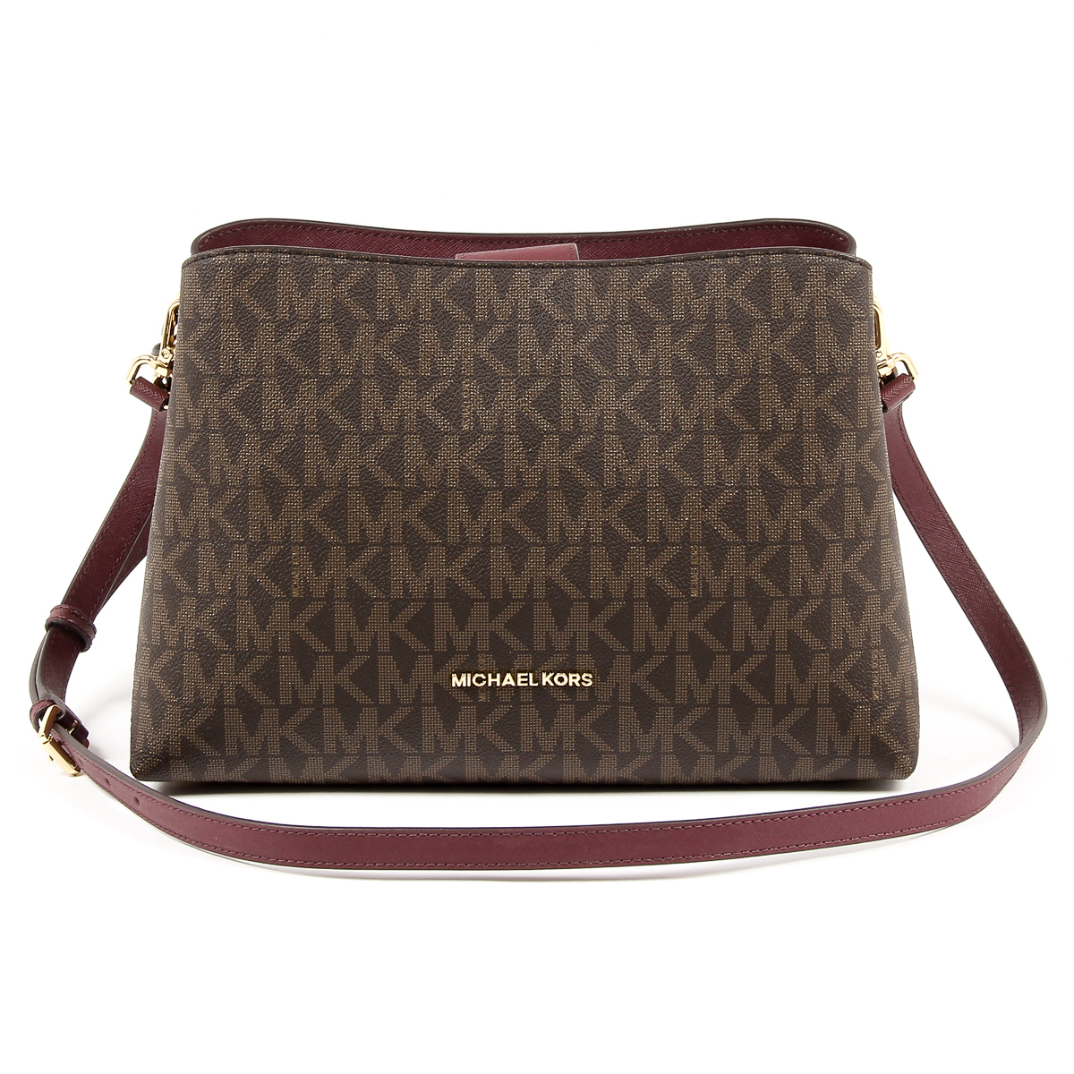 Michael Kors Womens Handbag PORTIA 35F7GPAS3B BRN PLUM