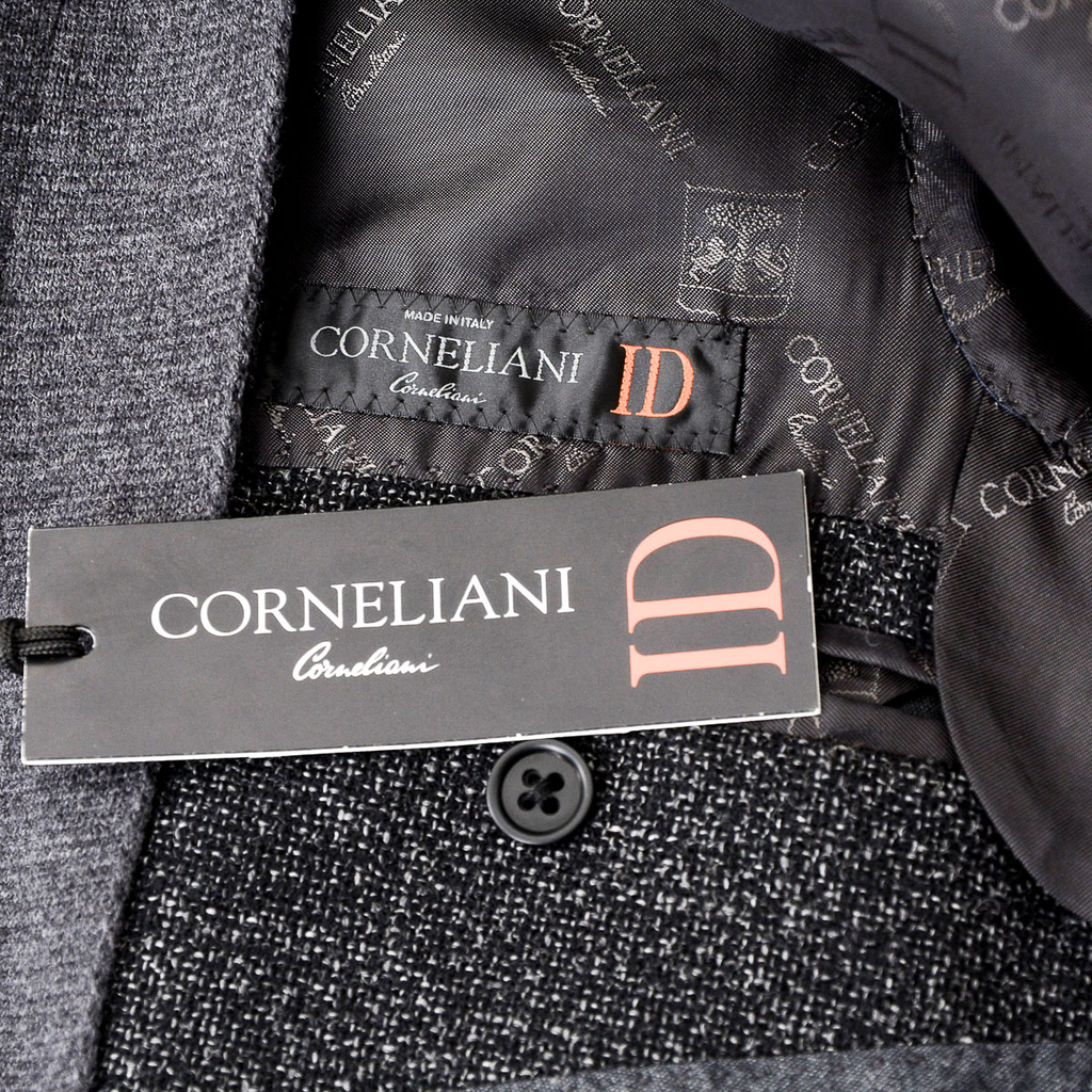 Corneliani Mens Jacket Long Sleeves Dark Grey