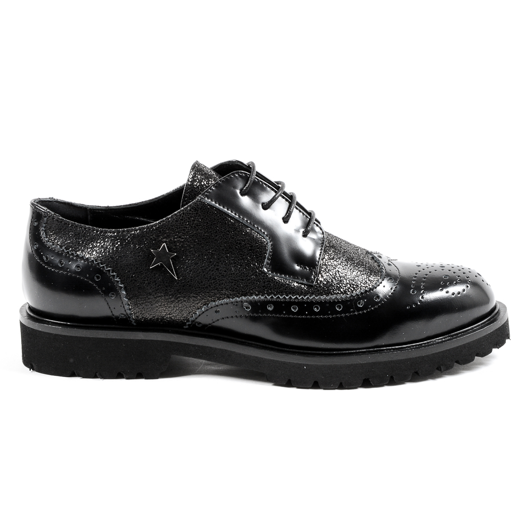 Andrew Charles Womens Oxford Shoe Black COURTNEY