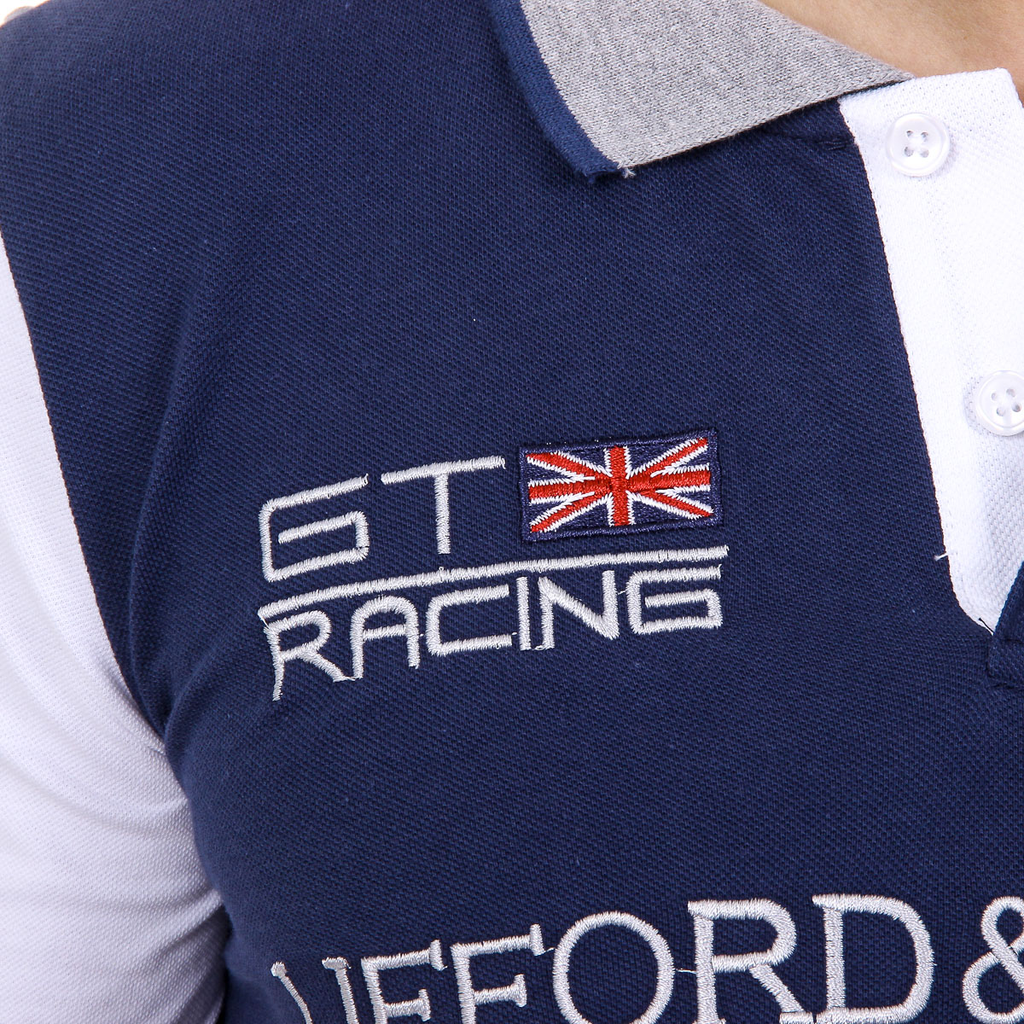 Polo de manga corta para hombre del Ufford & Suffolk Polo Club US001 INDIGO