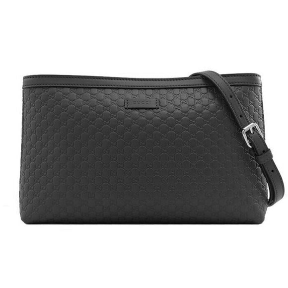 Bolso de mano y bandolera de piel Gucci Guccissima en color negro
