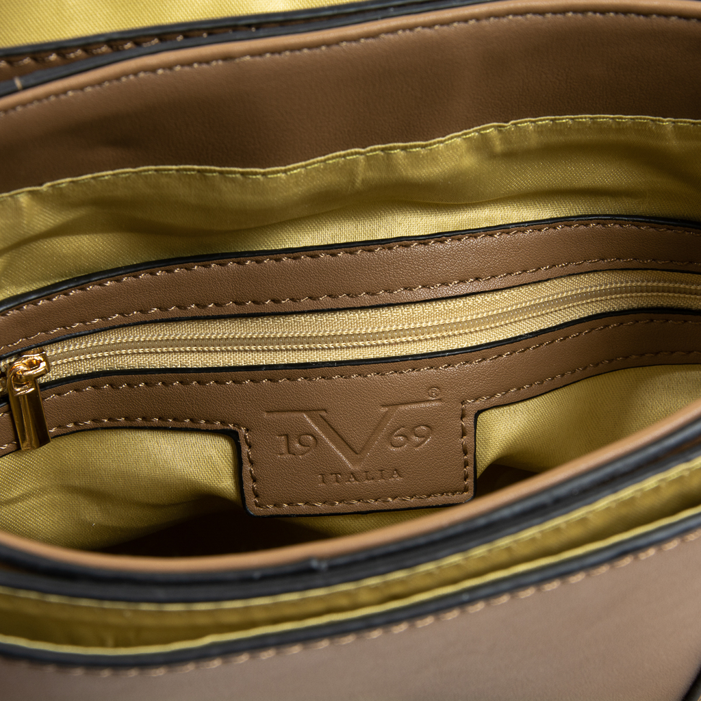 Bolso de mano para mujer V 1969 Italia Marrón LINDA