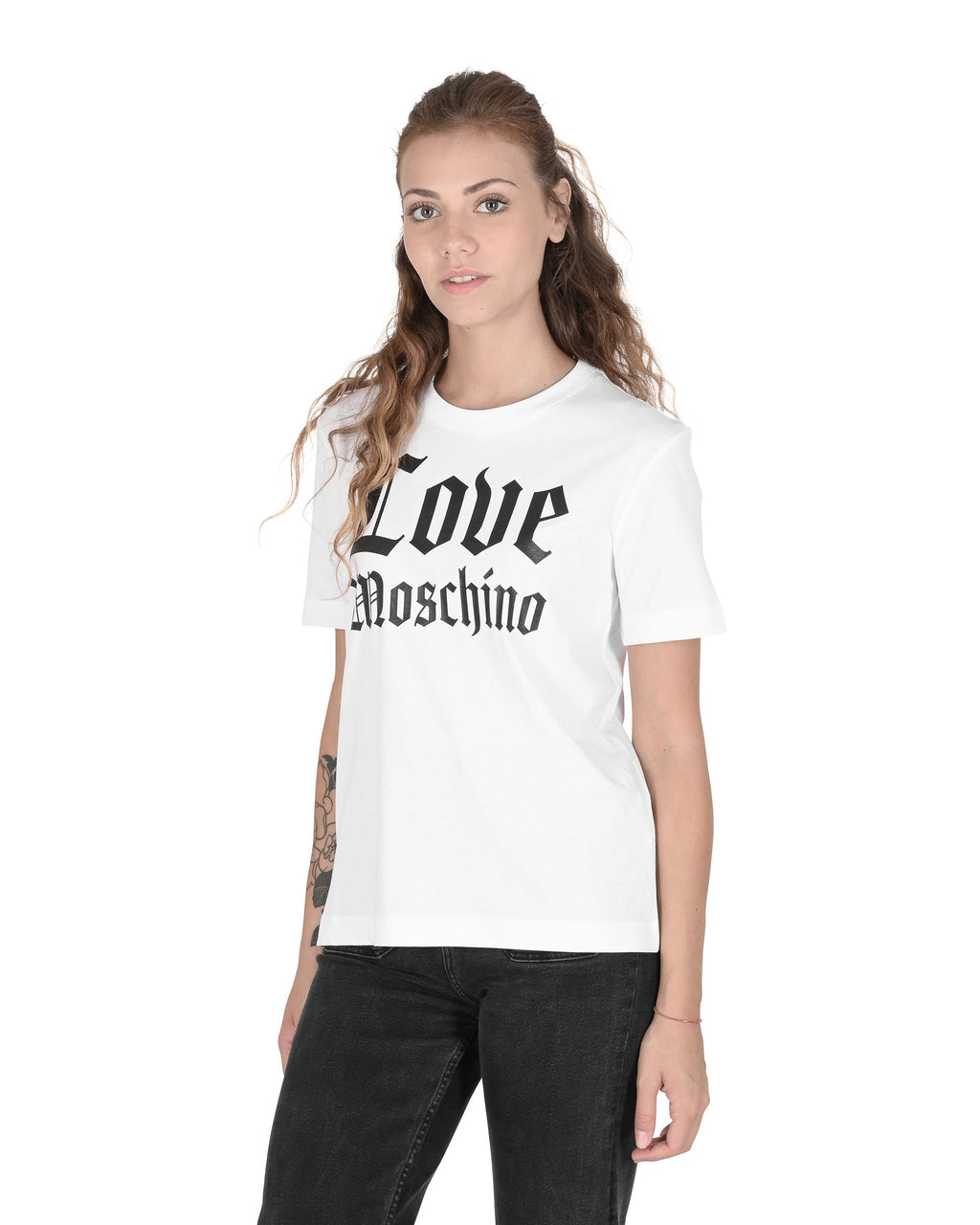 Camiseta de mujer Love Moschino W 4 H06 33 M 3876 A00 BLANCO ÓPTICO
