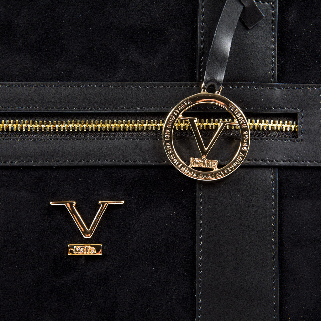 V 1969 Italia Womens Handbag Black CANVAS
