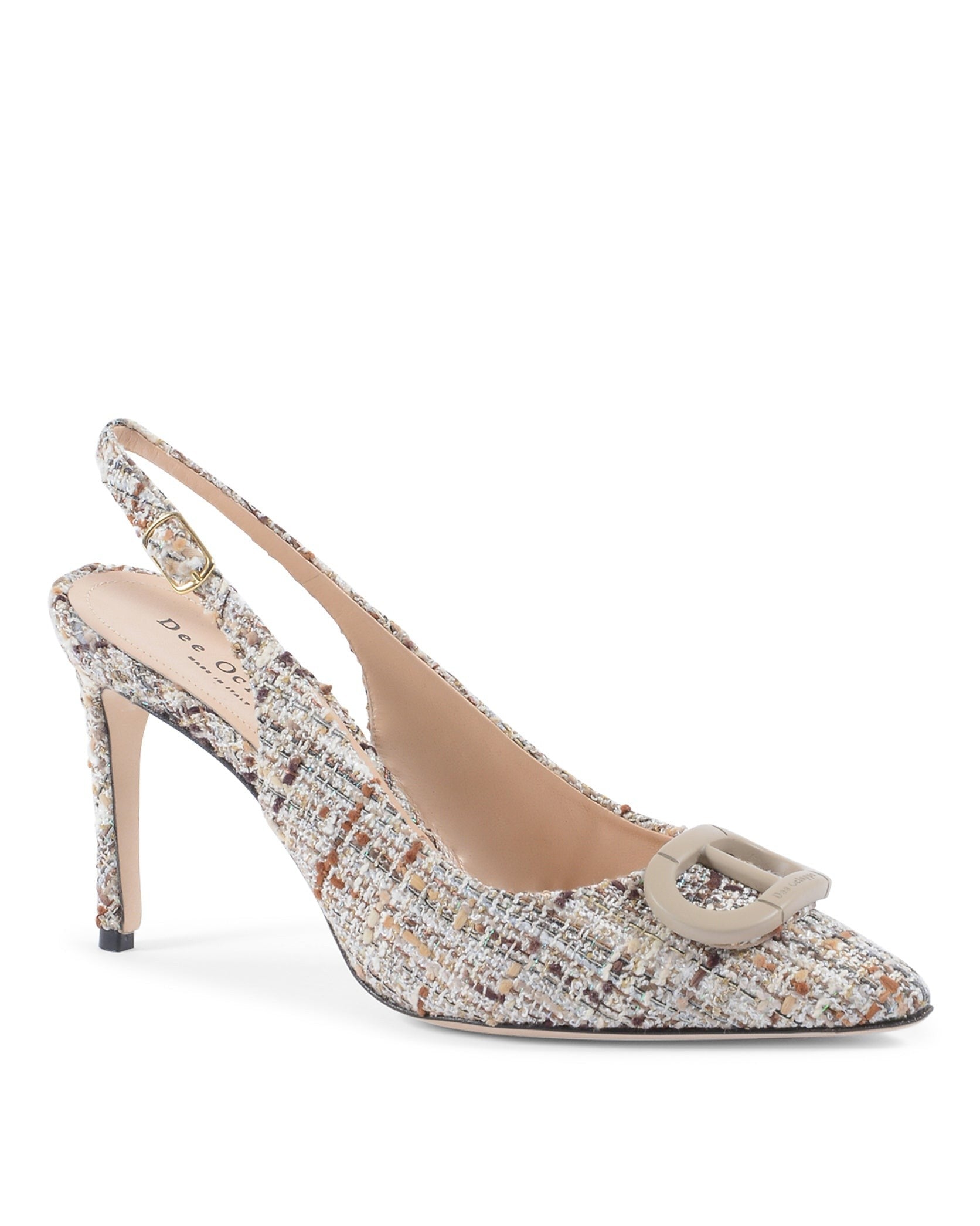 Slinky Boucle Slingback - Marrón