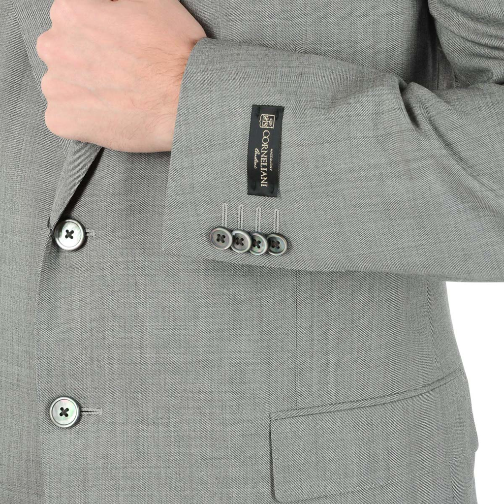 Corneliani Mens Suit Long Sleeves Grey Super 160's