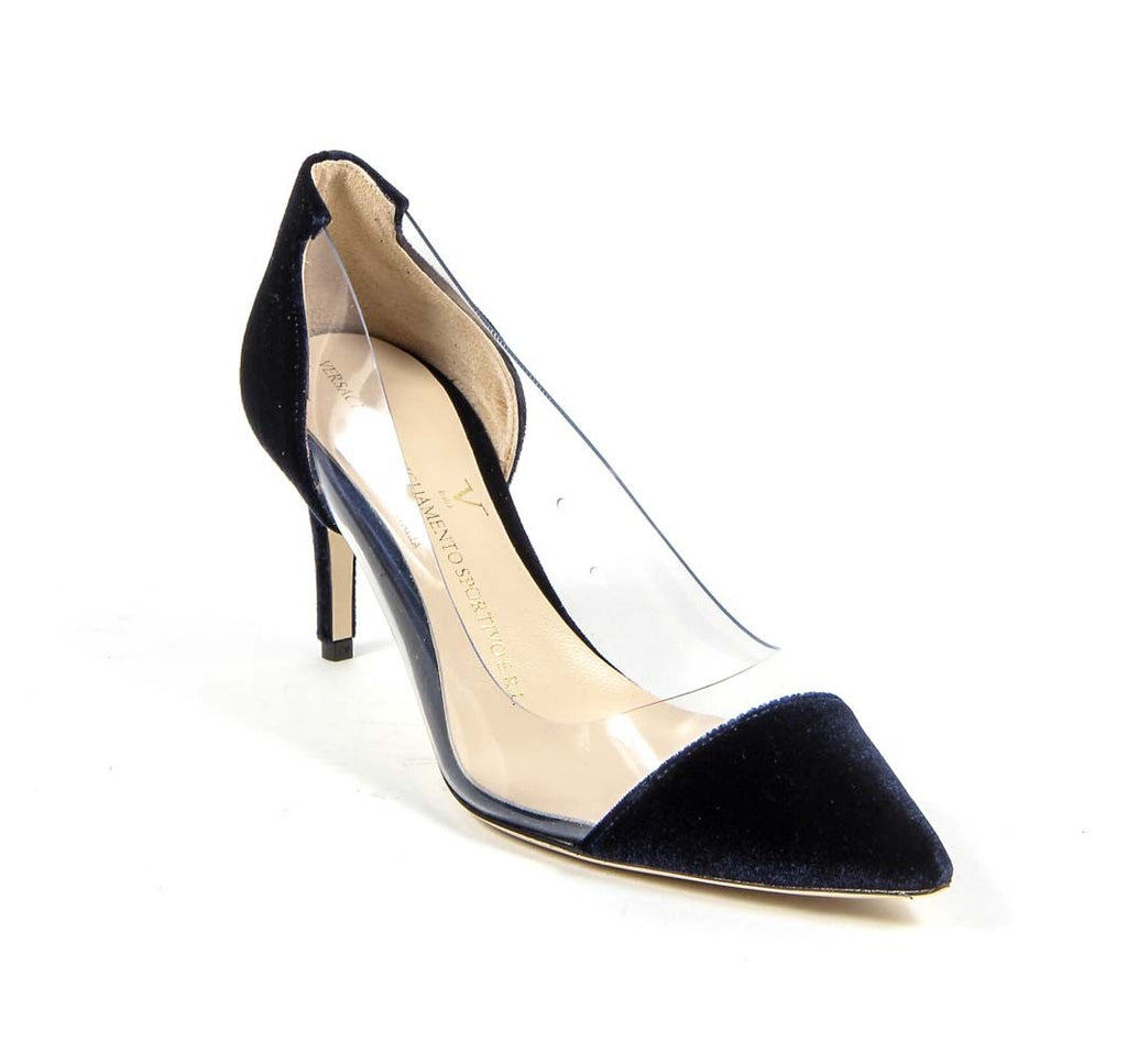 Zapatos de salón para mujer V 1969 Italia 3105124 VELLUTO BLU ROYAL