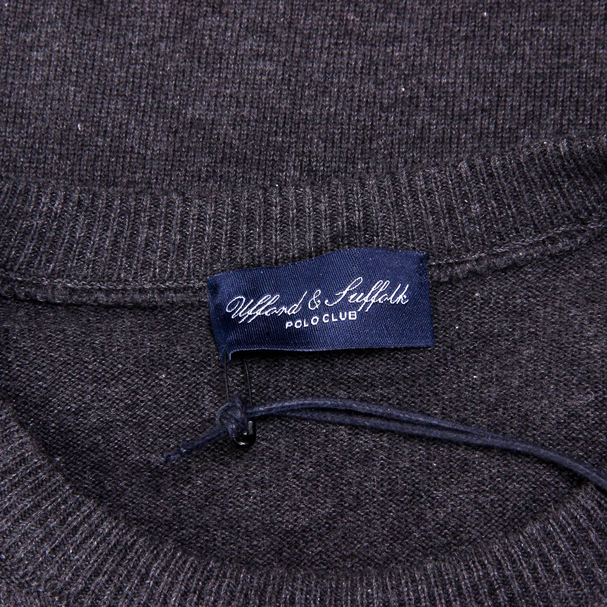 Ufford & Suffolk Polo Club Mens Sweater Long Sleeves Round Neck PULLRUS100 ANTHRACITE