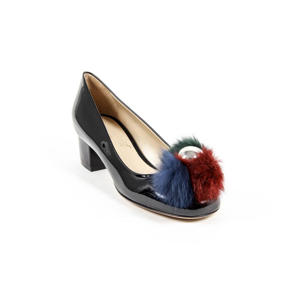 Zapatos de salón para mujer V 1969 Italia 312350 VER NERO-L. BORD-BLU-VERDE