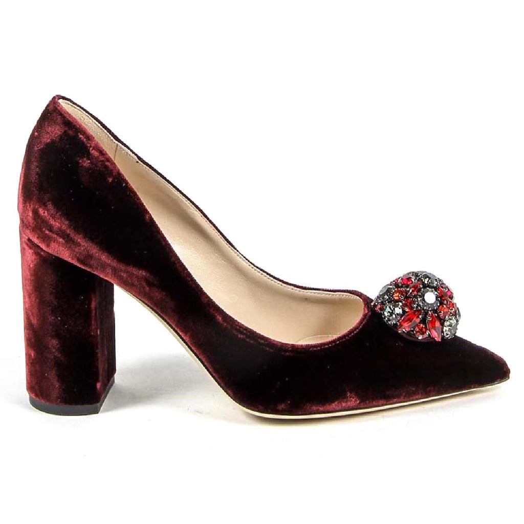 V 1969 Italia Zapatos de salón para mujer 3108220 VELLUTO BURDEOS