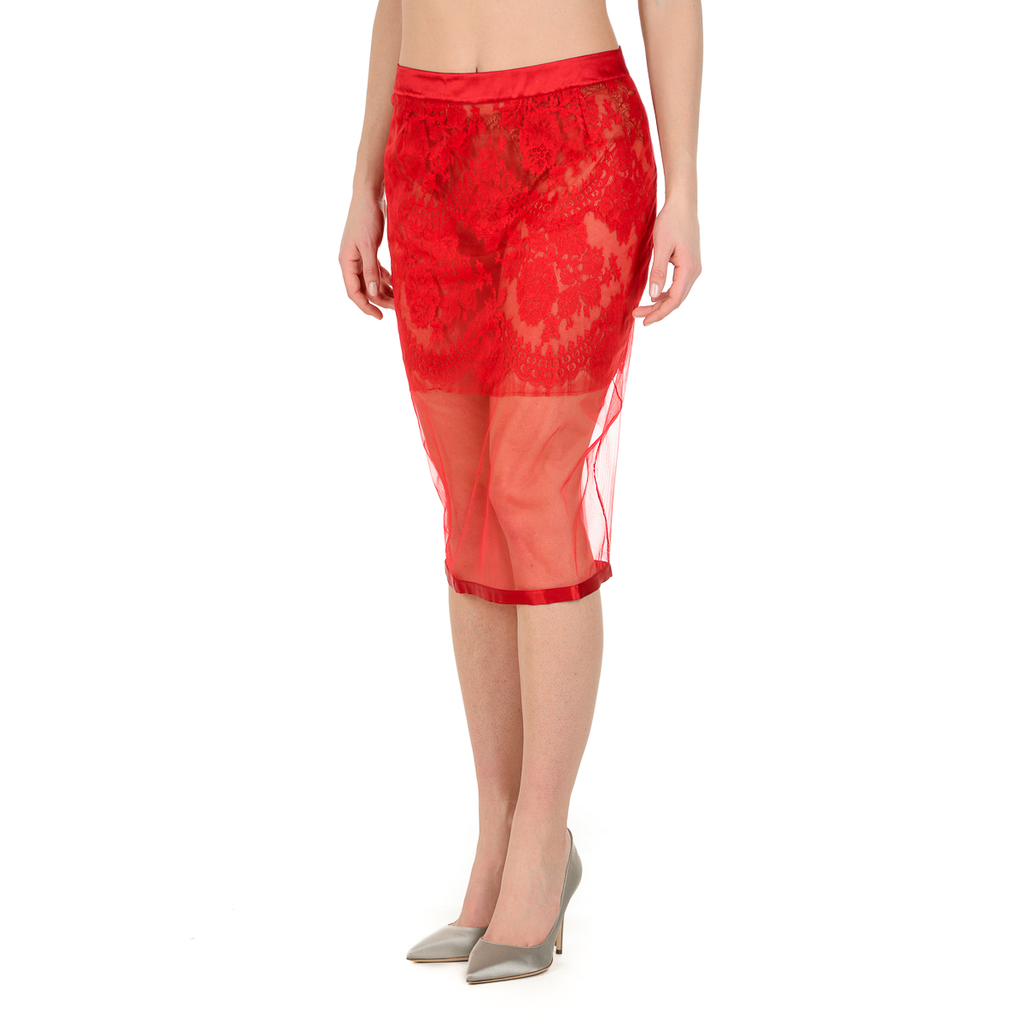 Falda La Perla Top Mujer Roja