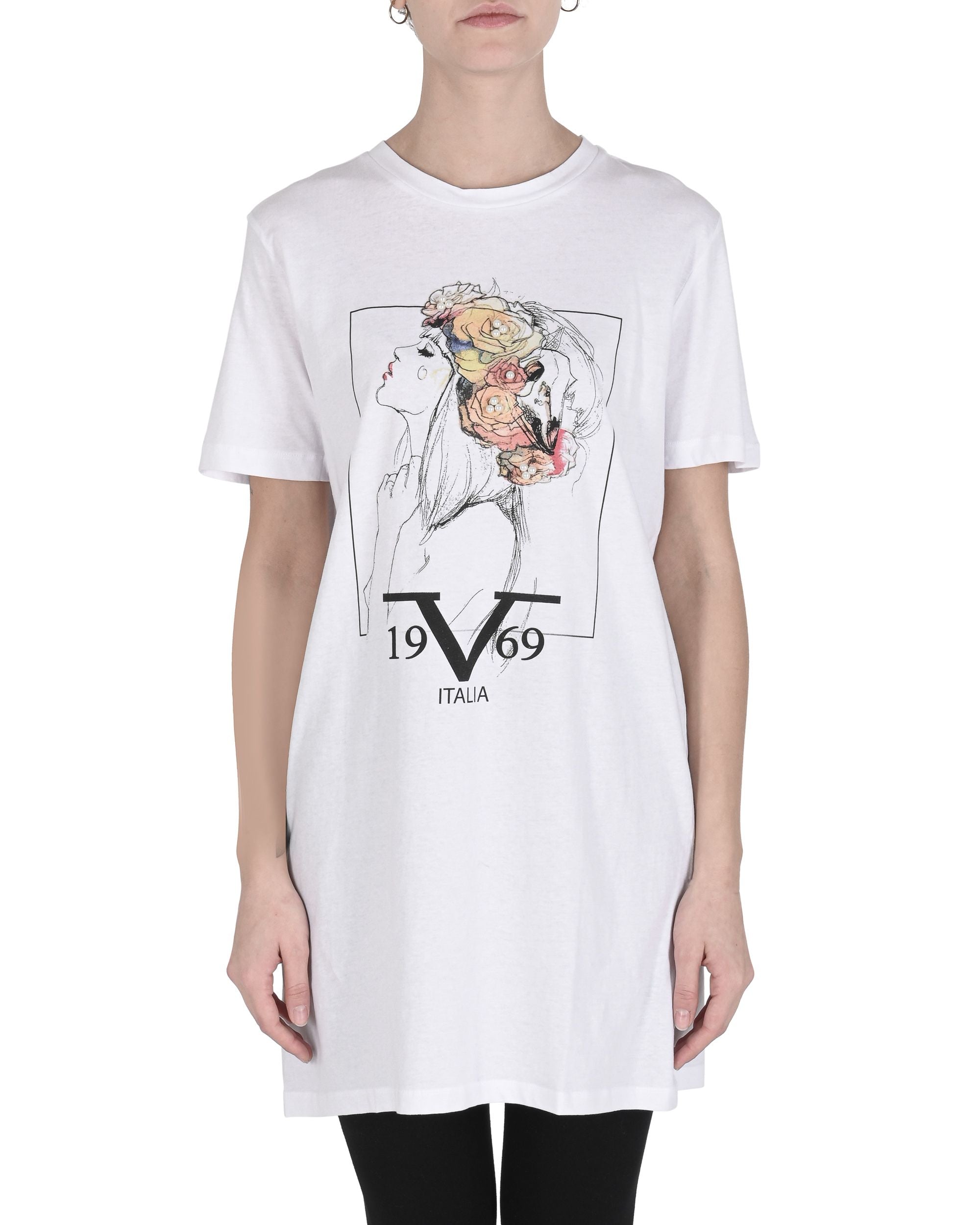 Camiseta de mujer 19V69 Italia PERLA BLANCA
