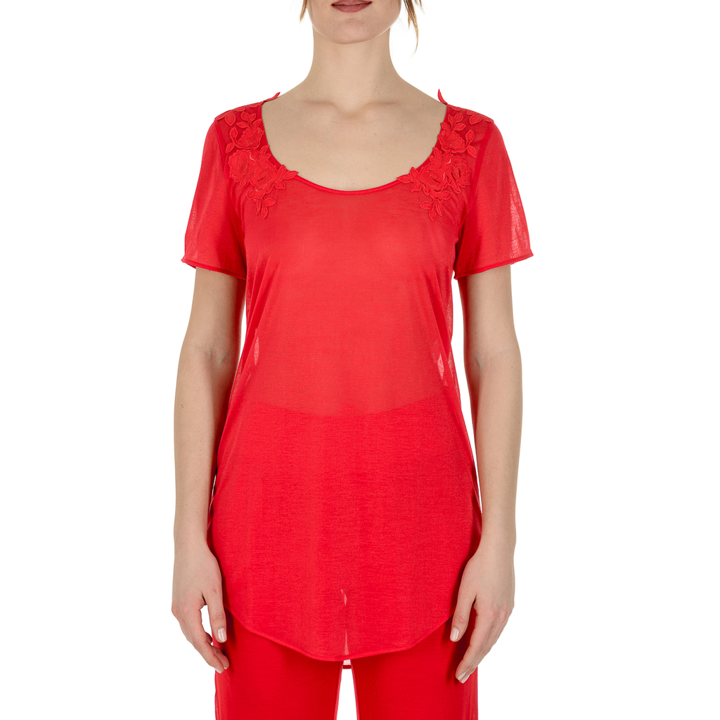 La Perla Womens T-Shirt Coral