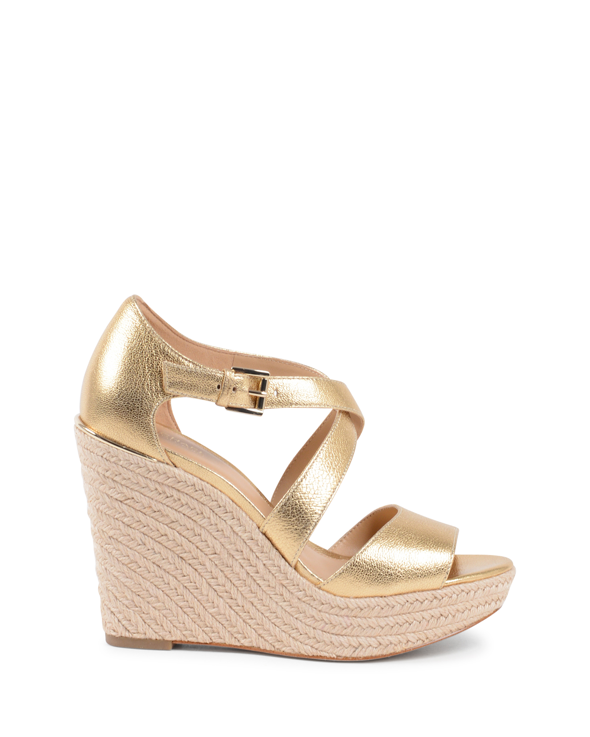 Sandalias de cuña Michael Kors para mujer doradas ABBOTT