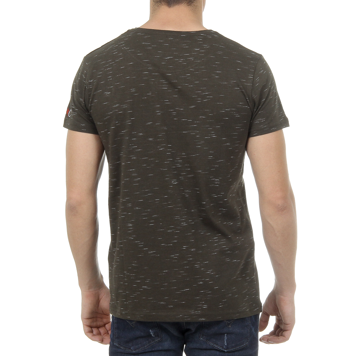 Andrew Charles Mens T-Shirt Short Sleeves Round Neck Dark Green DYLAN
