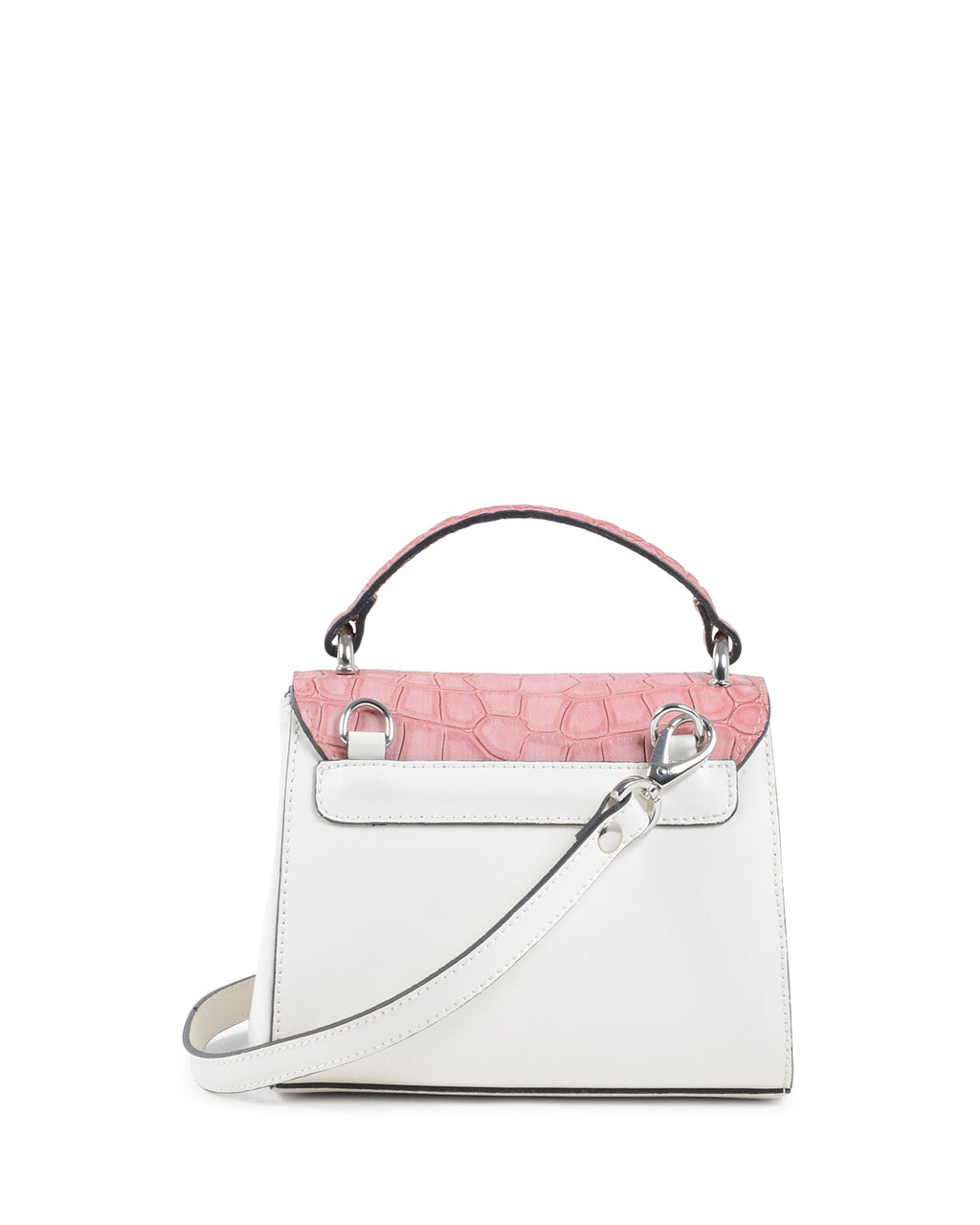 Bolso bandolera pequeño Portofino Cocco - Blanco y rosa
