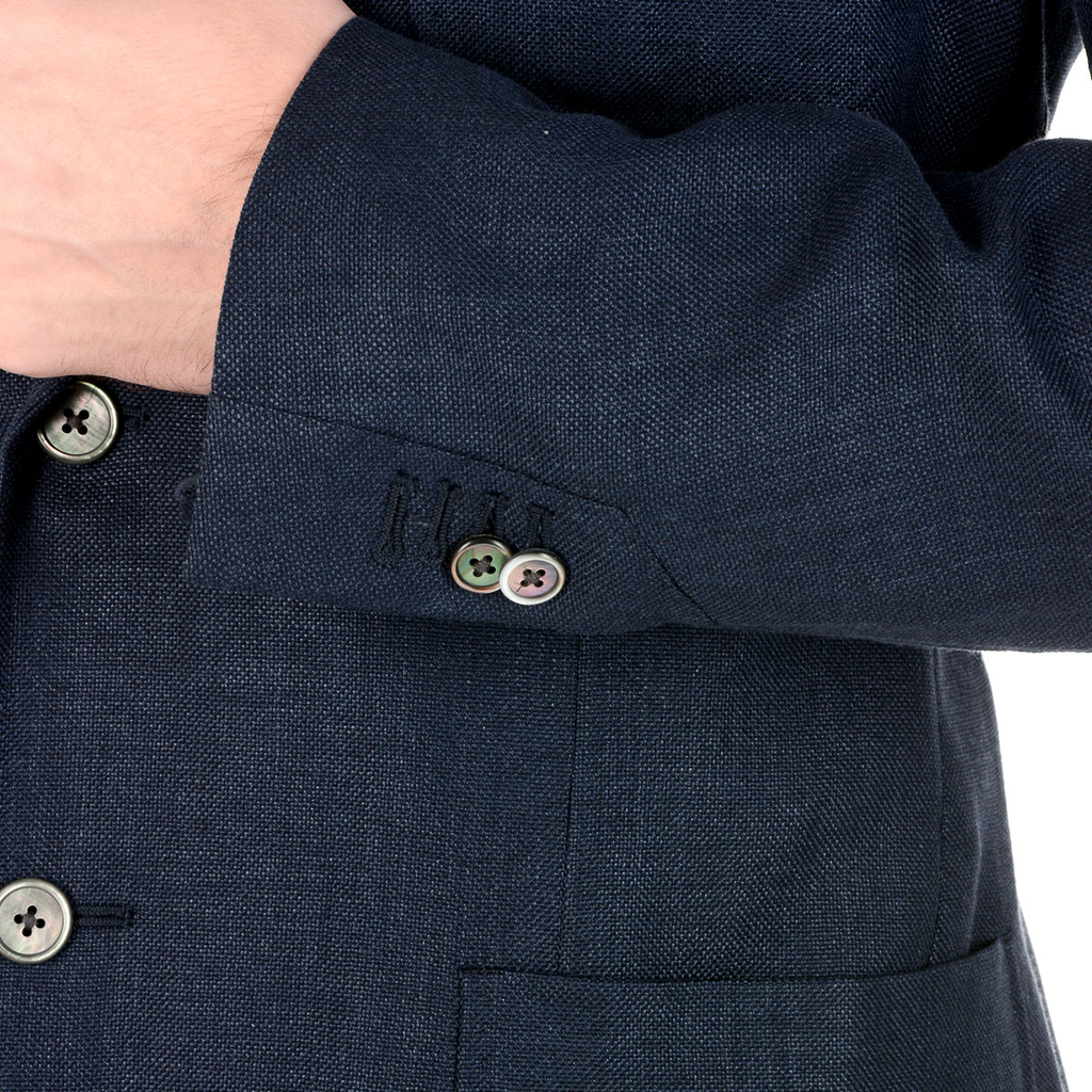 Corneliani Mens Jacket Long Sleeves Dark Blue