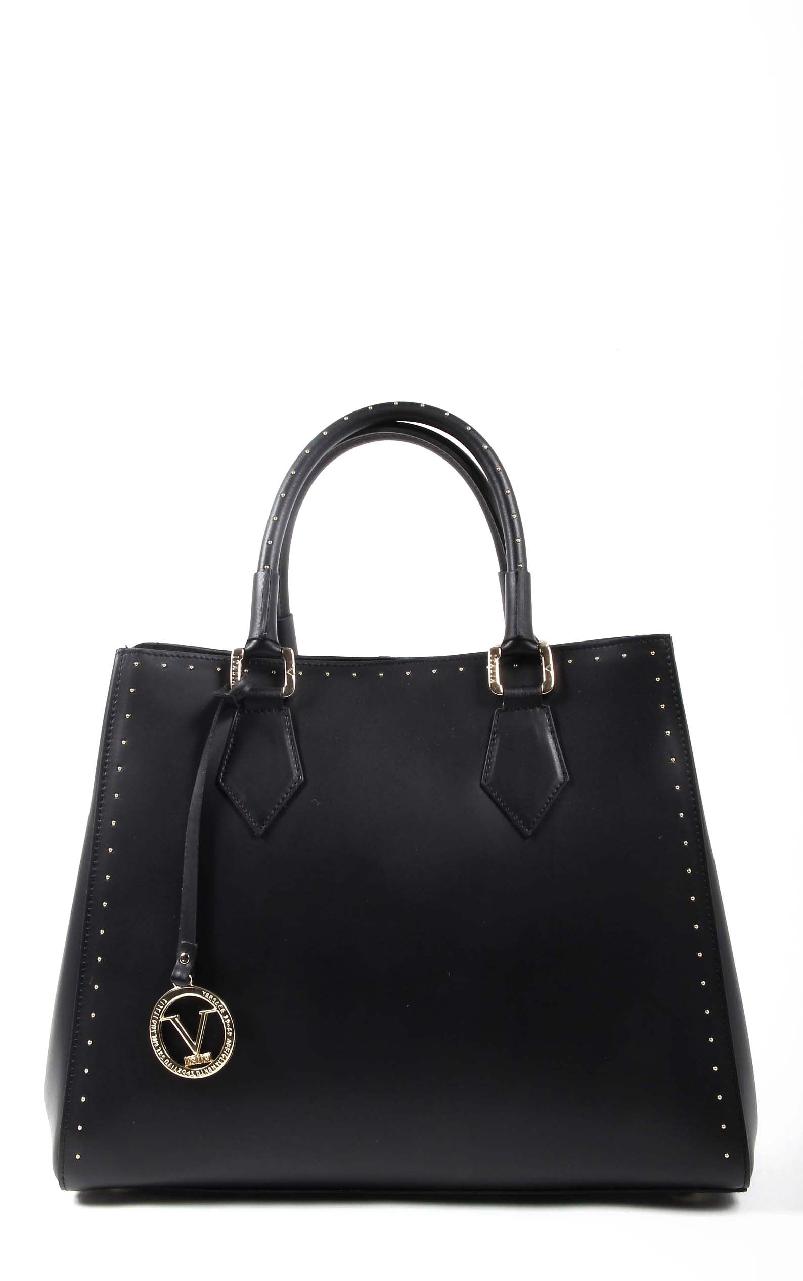 Bolso de mano para mujer V 1969 Italia G550-52 RUGA NERO