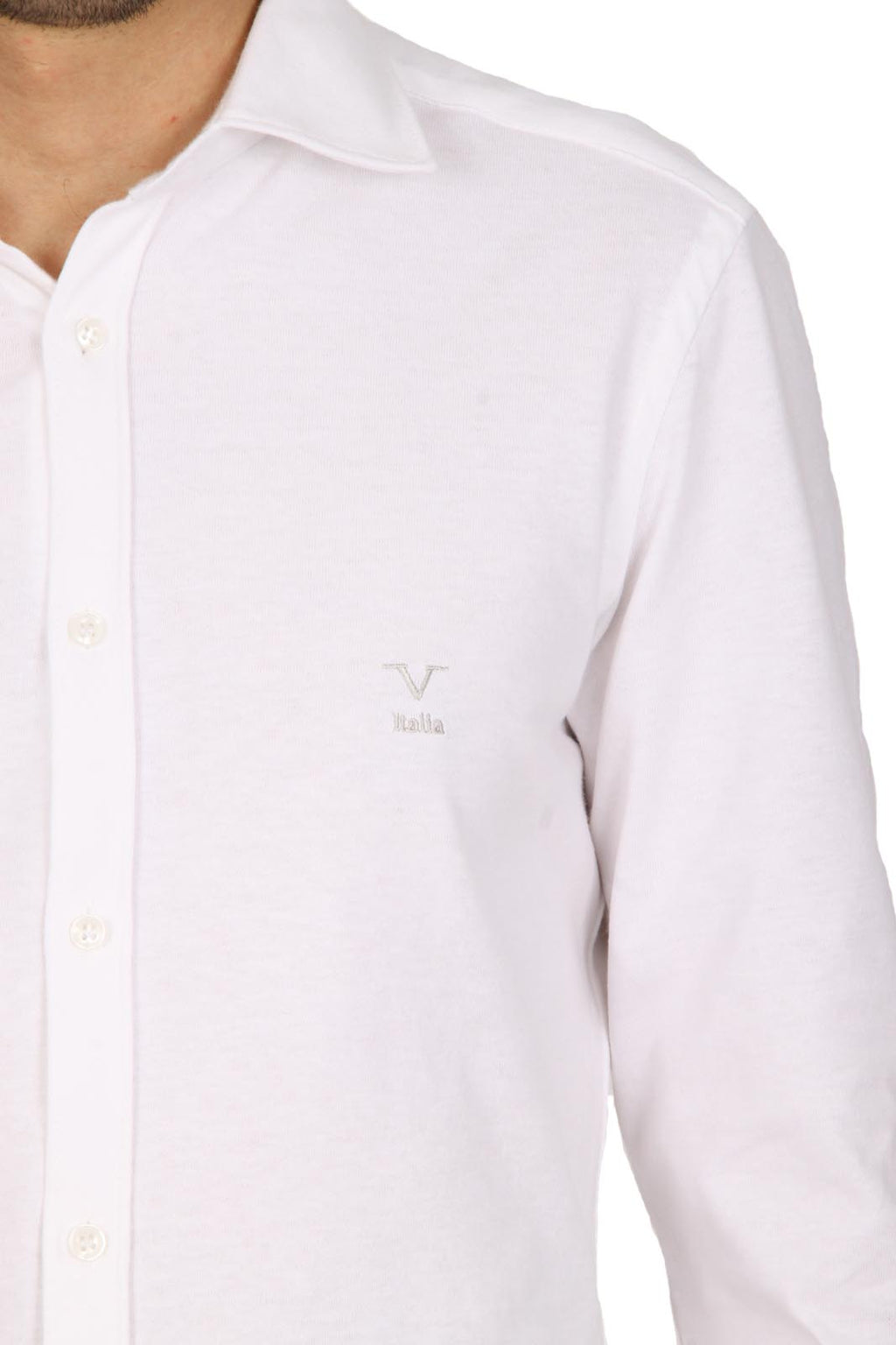 Camisa de manga larga para hombre V 1969 Italia Paris Jersey Bianco