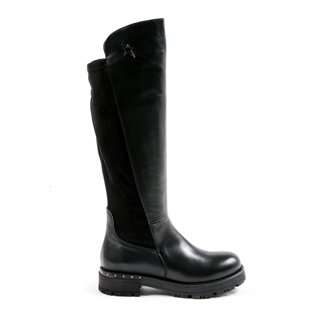 Andrew Charles Womens High Boot Black PAT
