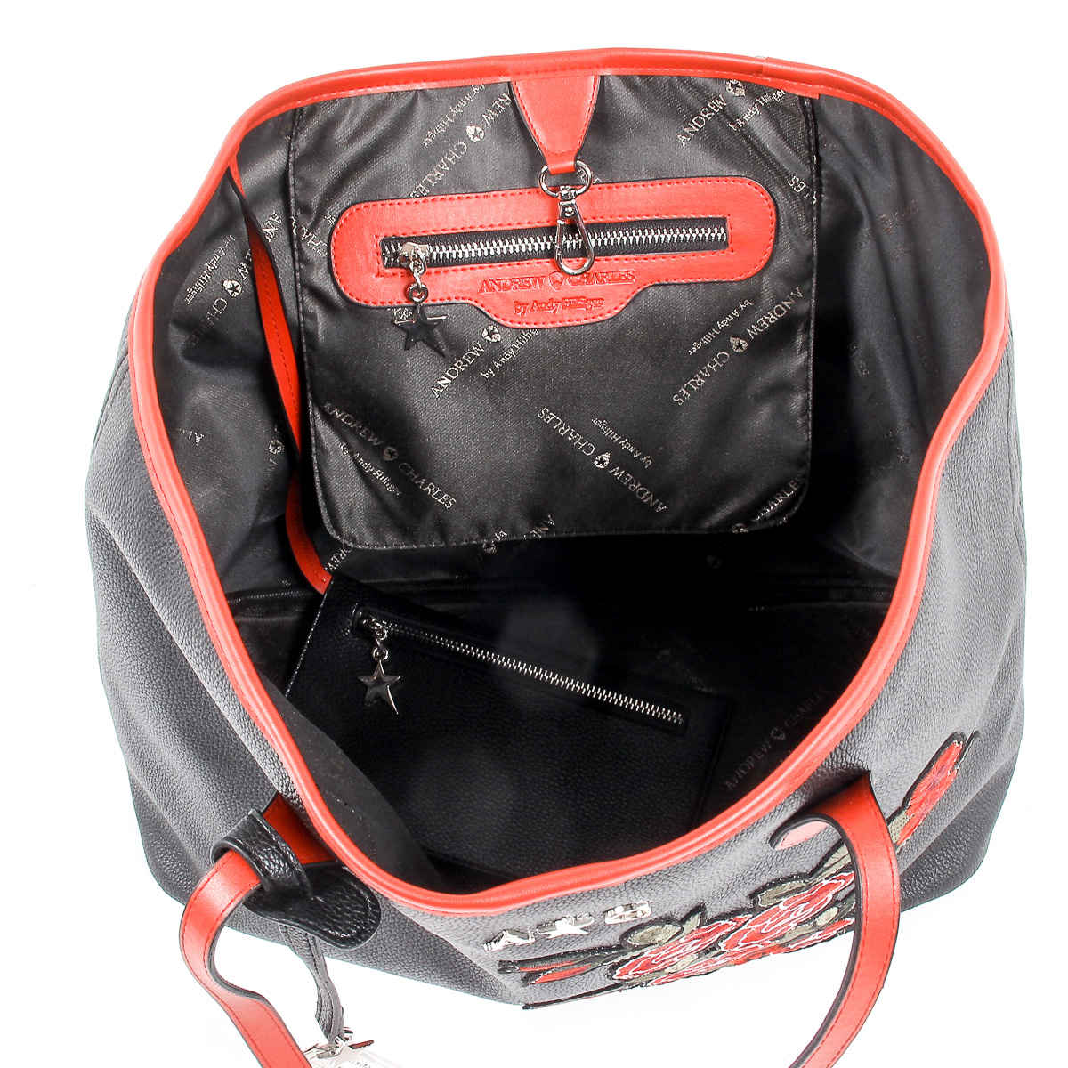 Bolso de mano Andrew Charles para mujer, color negro, INDIA