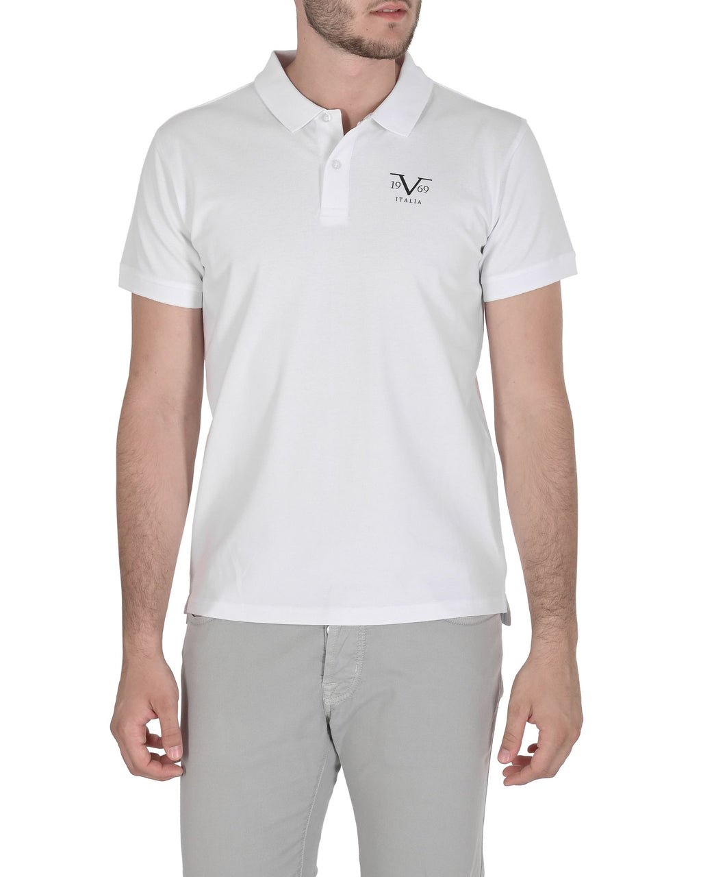 19V69 Italia Polo para hombre VSC1MPL01 BLANCO