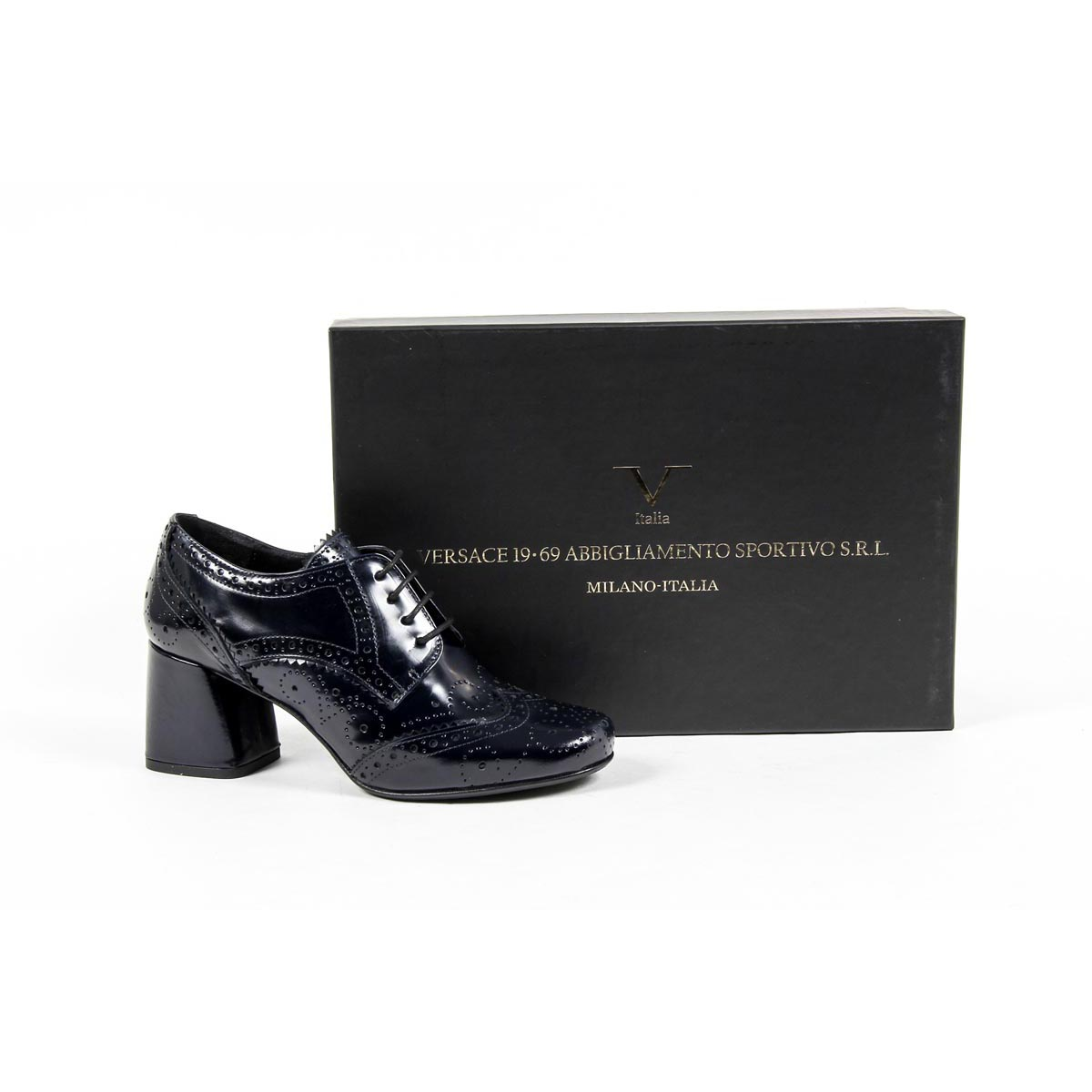 V 1969 Italia Zapato brogue de tacón para mujer B2460 AMALFI MORBIDO RIVER