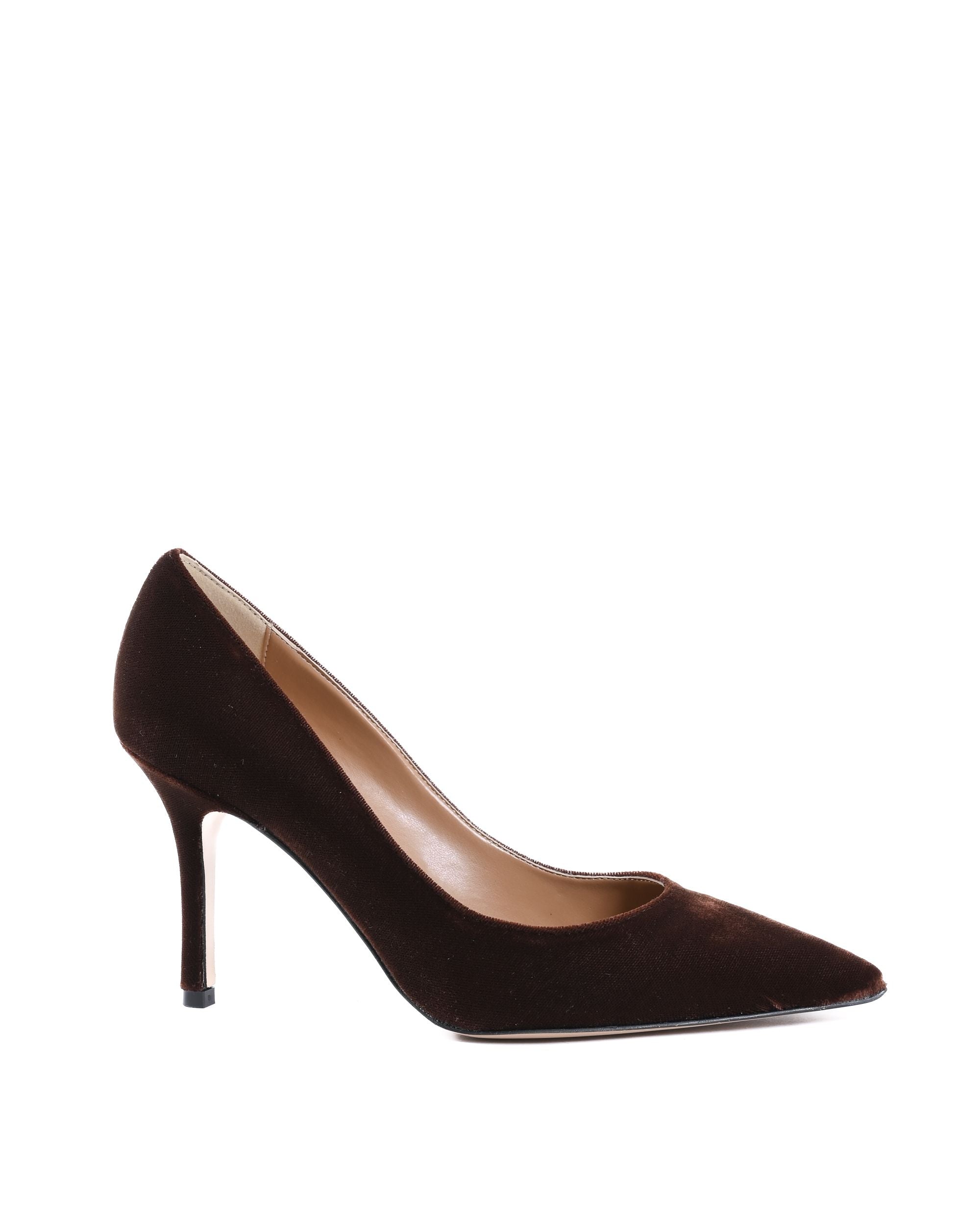 19V69 Italia Zapatos de salón para mujer marrón oscuro DEC85 VELLUTO T.MORO