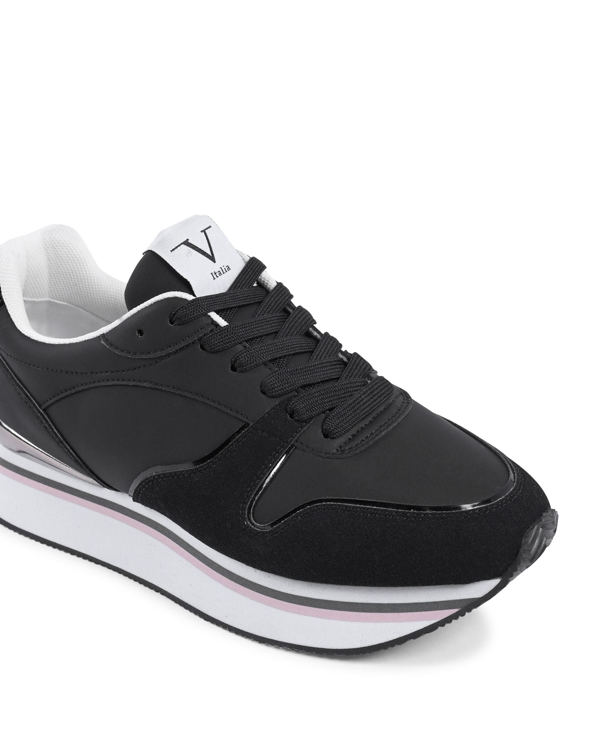 Zapatillas V Italia para mujer negras SNK 003 W BLACK