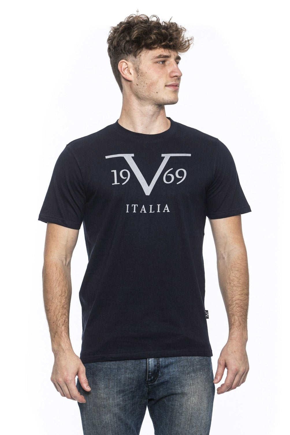 19V69 Italia Camiseta para hombre Azul RAYAN AZUL MARINO