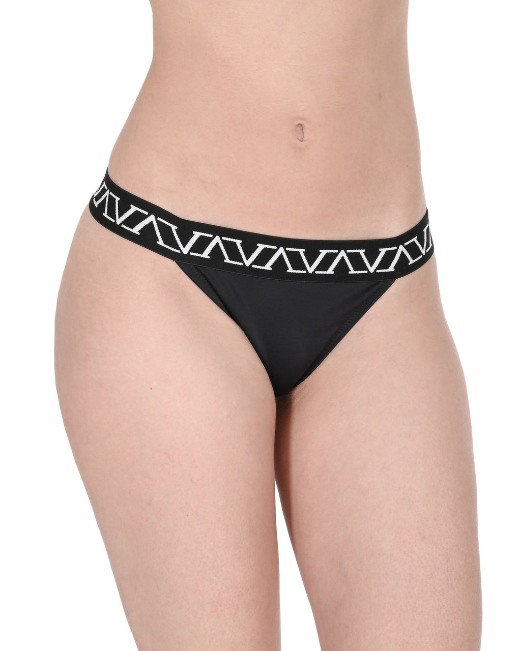 19V69 Italia Womens Swimwear Elastic Tape Bottom VSC1WBT05 BLACK