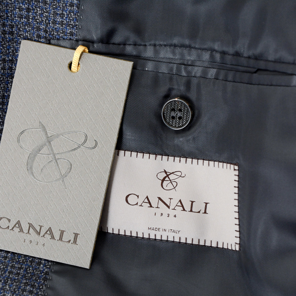 Chaqueta Canali para hombre de manga larga gris oscuro