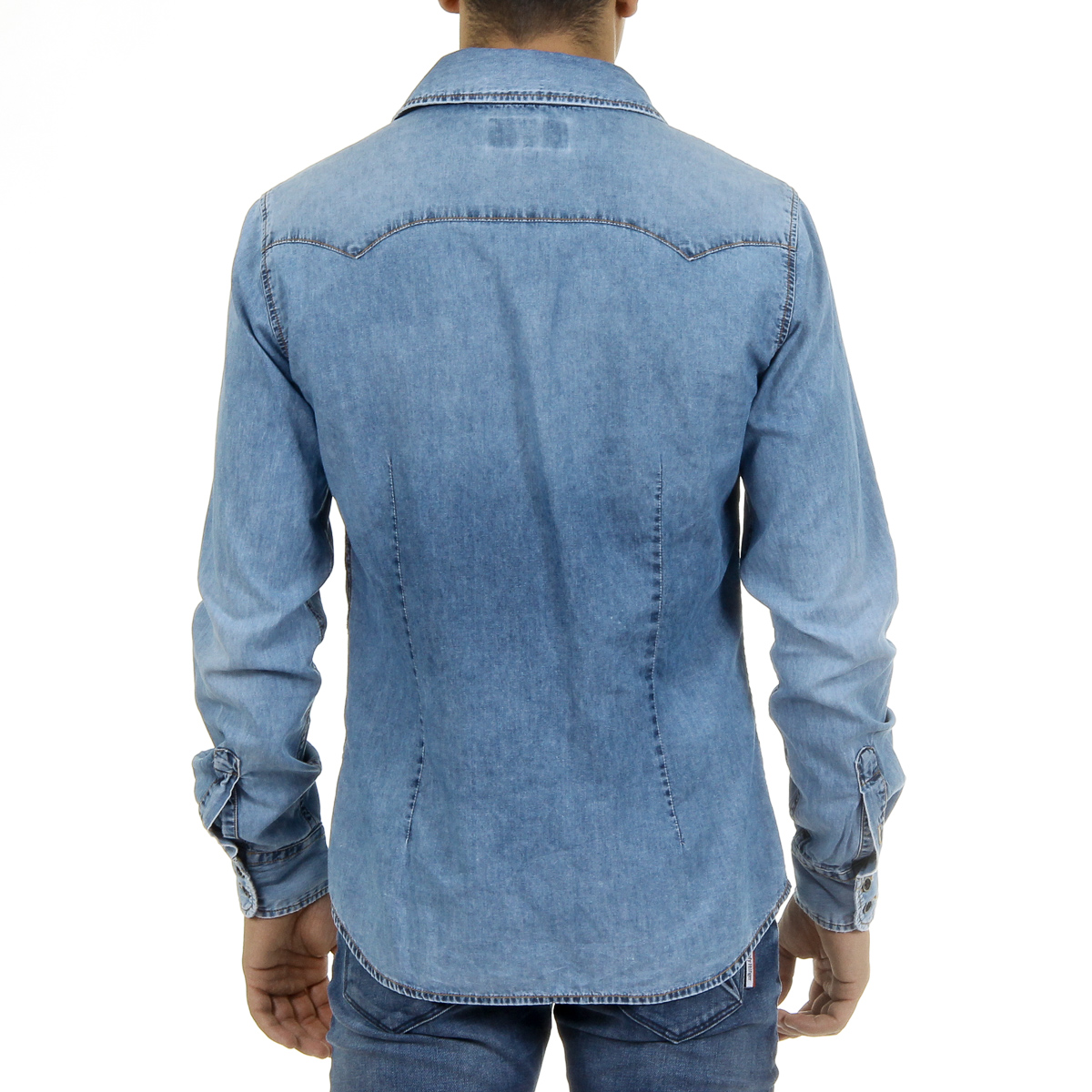 Camisa vaquera de manga larga para hombre de Andrew Charles CAMILIA