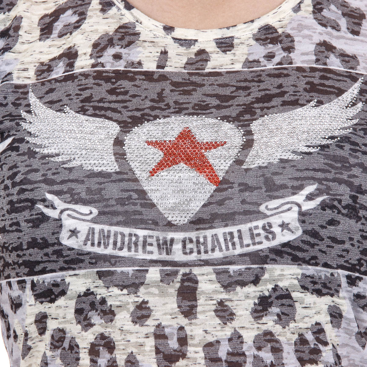 Andrew Charles Womens T-shirt Short Sleeves Round Neck Yellow MAYA
