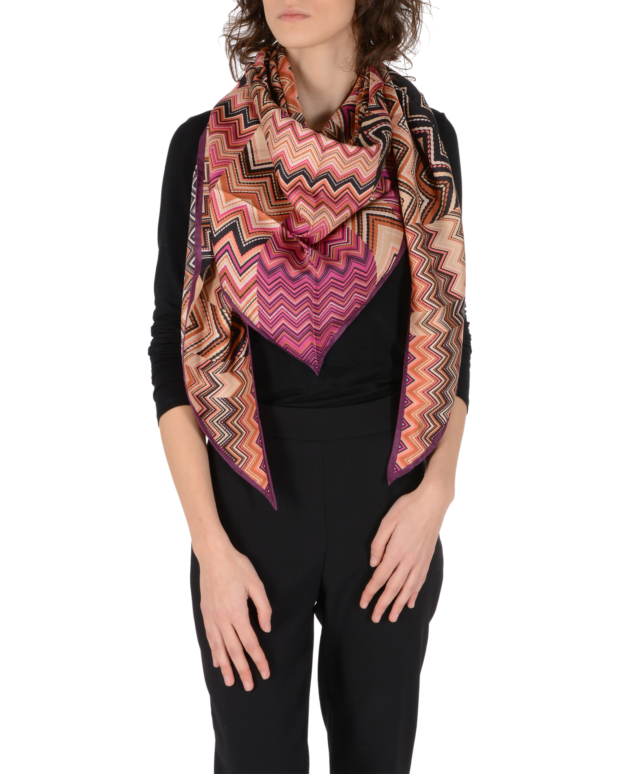 Bufanda triangular Missoni para mujer, multicolor, TR80TWD57660001