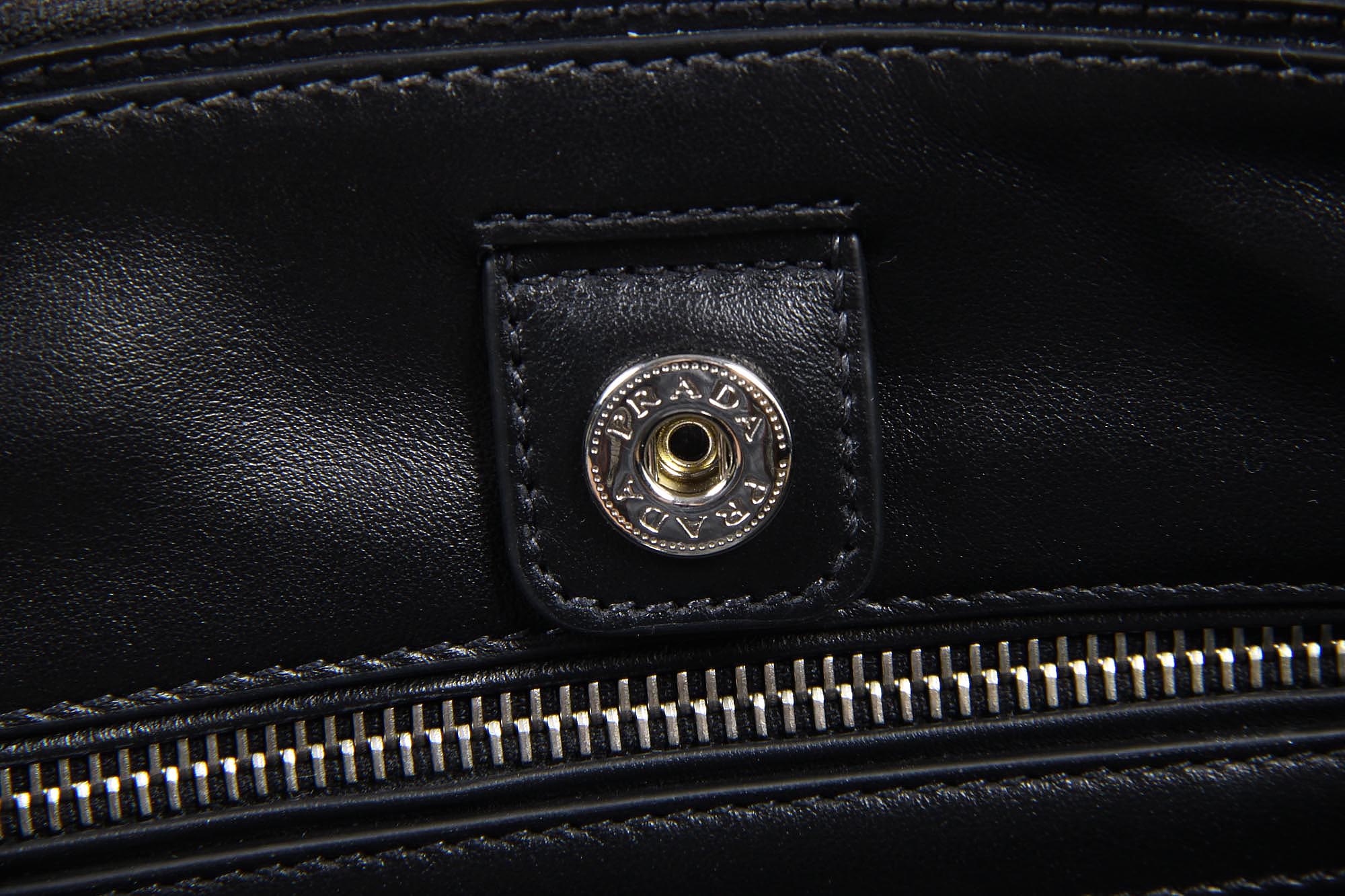 Bolso de compras Prada BN2866 Nero Soft Calf