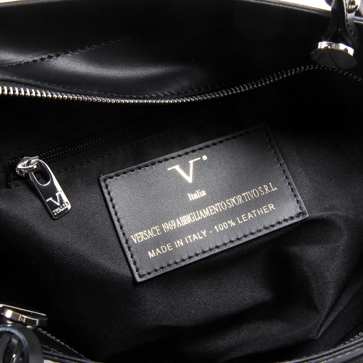 Bolso de mano para mujer V 1969 Italia V008-S RUGA NERO