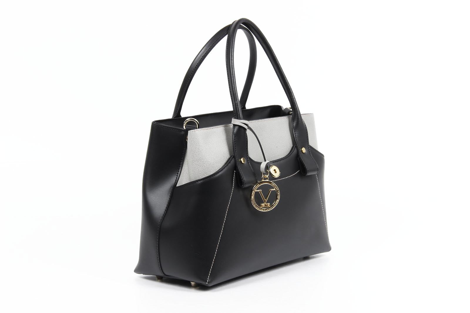 V 1969 Italia Bolso de mujer H491/52 RUGA/BELUGATO NERO/GRIGIO