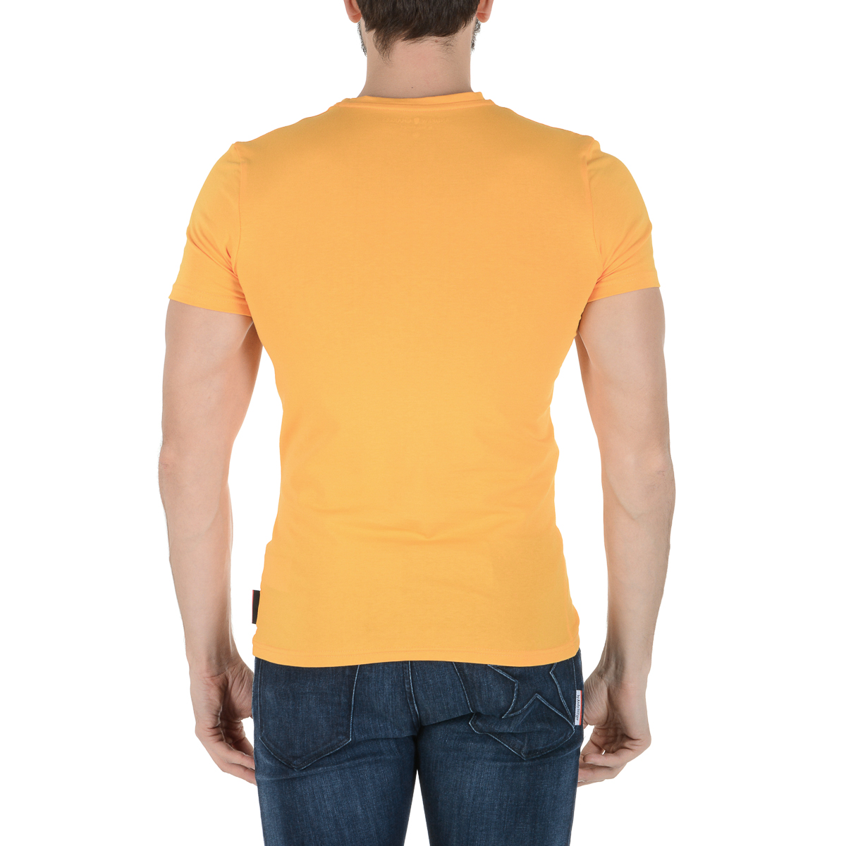 Camiseta Andrew Charles para hombre, manga corta, cuello redondo, amarilla, KEITA